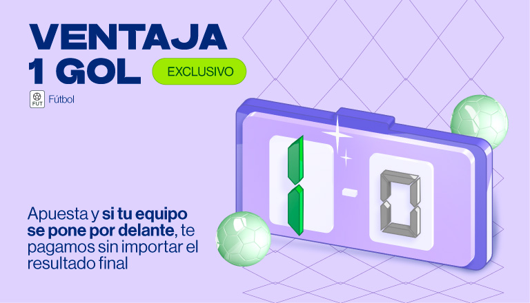 Promoción de ventaja de 1 gol en Retabet mostrada en dispositivos móviles
