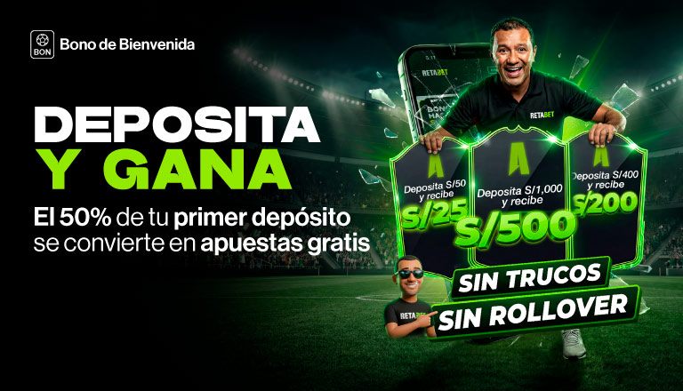 TE DAMOS EL 50% DE TU PRIMER DEPÓSITO