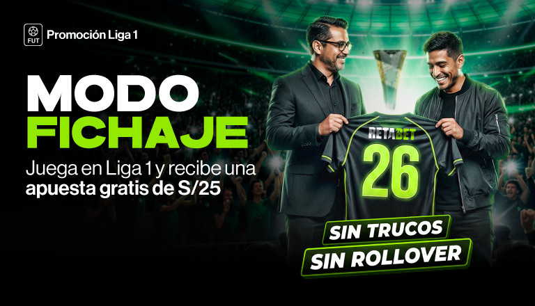 Apúntate y apuesta desde S/200 o $100 en la fecha de Liga 1. Ganes o pierdas, te regalamos una Apuesta Gratis de S/25 para jugar en otras ligas de fútbol 