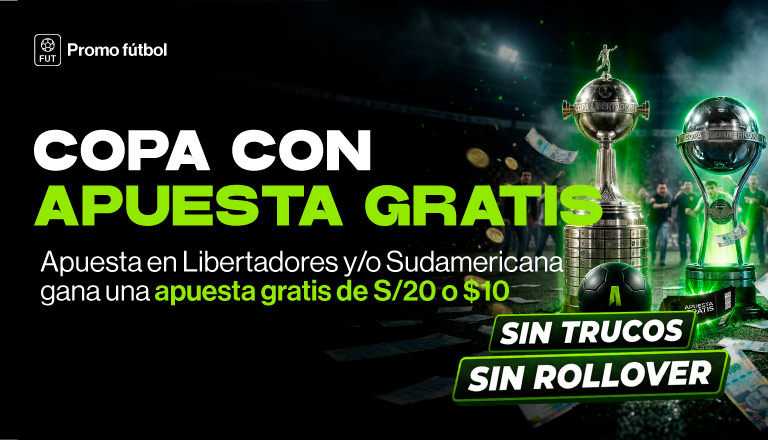 Apúntate, apuesta y gana una apuesta gratis de S/20 0 $10. 