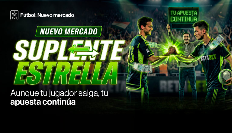 Si tu jugador es sustituído, tu apuesta continúa con su suplente