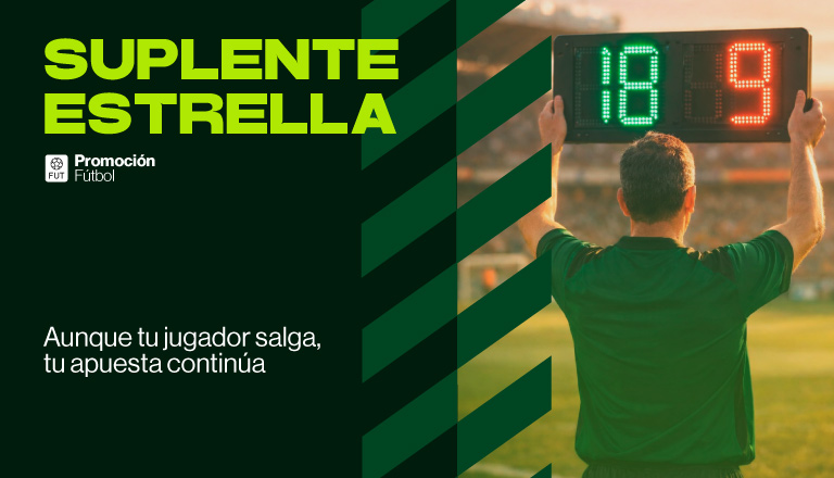 Si tu jugador es sustituido, tu apuesta continúa con su suplente